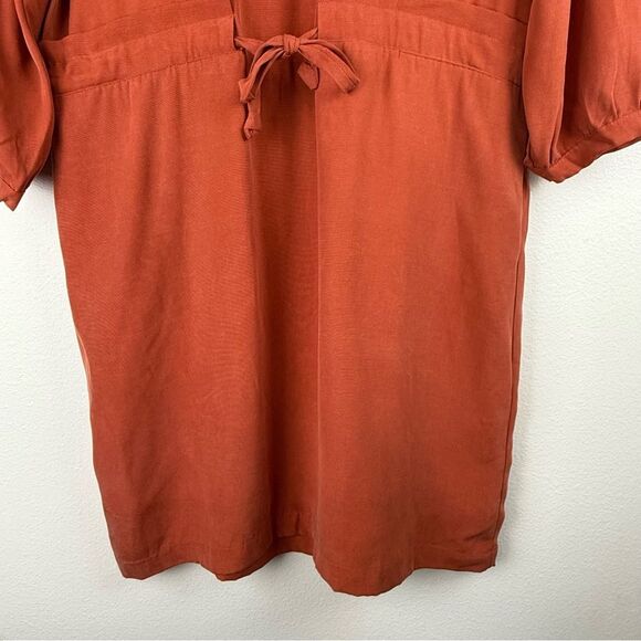 Eve Gravel Rust Sonora Dress Tie Waist Womens Size Medium Pockets - Picture 5 of 14